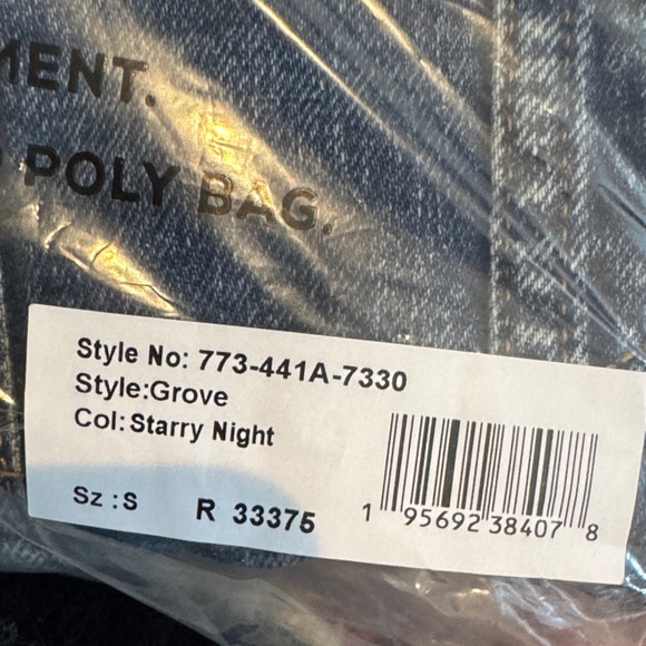 NWT RAILS Grove Denim trucker Jacket Starry night size small - Picture 7 of 7